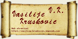 Vasilije Krušković vizit kartica